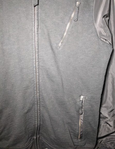 All Saints Men's Vetic Bomber Jacket Soft Shell sleeves Knitted Body Size M - Picture 5 of 8